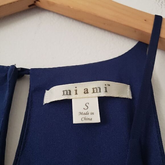 Miami Blue Halter Dress Chiffon S - Picture 3 of 7